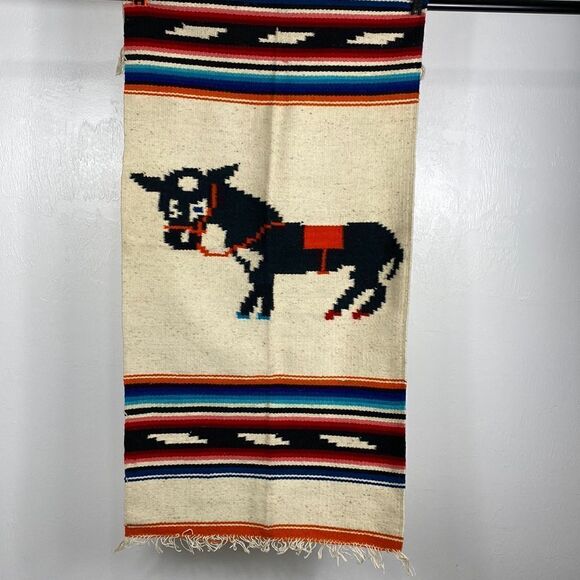 Donkey Print Rug With Fringe - Picture 1 of 4